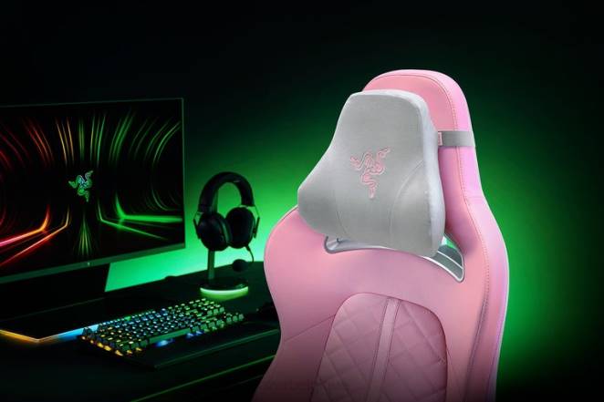 Razer chaise de jeu quartz coussin de tête F8BX143